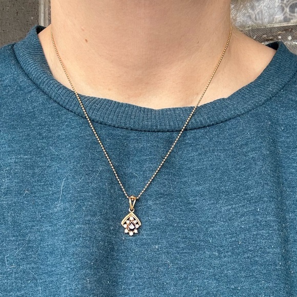 14k YG Sapphire & Diamond Necklace NFS